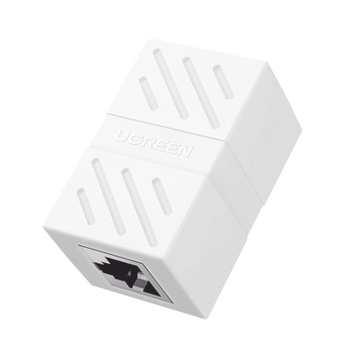 Acoplador (Extensor de Cable Ethernet RJ45 a RJ45) | 1000Mbps | Compatibilidad con Cat7 Cat6A Cat6 Cat5e | Compatible con POE | Ignífugo | ABS | Color Blanco.