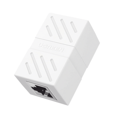 Acoplador (Extensor de Cable Ethernet RJ45 a RJ45) | 1000Mbps | Compatibilidad con Cat7 Cat6A Cat6 Cat5e | Compatible con POE | Ignífugo | ABS | Color Blanco.