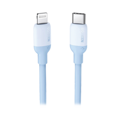 Cable USB-C a Lightning / Certificado MFi / 1 Metro / Adecuado para iPhone, iPad, iPod / Carga Rápida PD 20W /  Sincronización de Datos de hasta 480 Mbps / Goma de Silicona y  TPE. / Suave al Tacto / Color Navy Blue