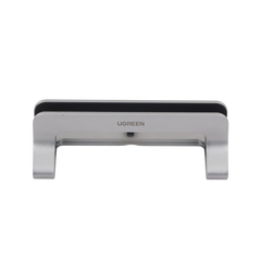Soporte Vertical para Laptop / Adecuado para escritorio / Anchura Ajustable (12-26mm) / Amplia compatibilidad / Anti-Arañazos / Anti-Deslizante /Ajustable Mediante Tornillos / Color Plata / Aluminio + Silicona