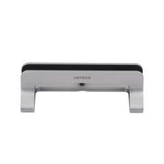 Soporte Vertical para Laptop / Adecuado para escritorio / Anchura Ajustable (12-26mm) / Amplia compatibilidad / Anti-Arañazos / Anti-Deslizante /Ajustable Mediante Tornillos / Color Plata / Aluminio + Silicona