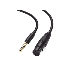 Cable para Micrófono Plug 6.35 mm (1/4 Inch) Macho a XLR Canon Hembra / Núcleo de Cobre / 5 Metros / Alta Calidad / Color Negro