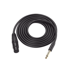 Cable para Micrófono Plug 6.35 mm (1/4 Inch) Macho a XLR Canon Hembra / Núcleo de Cobre / 5 Metros / Alta Calidad / Color Negro