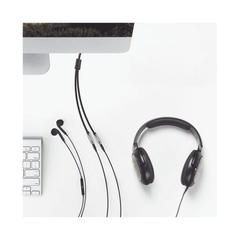Cable Adaptador/Divisor de Audio de 3.5mm Macho a 2 Terminales de 3.5mm Hembra / 25 cm de Longitud / Cable TPE / Color Negro