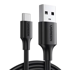 Cable USB-A a USB-C | 1 Metro | Carga y Sincronización de Datos | Carga Rápida 60W | Datos 5 Gbps | QC 3.0/2.0 | FPC | AFC | Protección Integrada | Duradero y Flexible| Caja ABS | Cubierta de TPE | Color Negro.