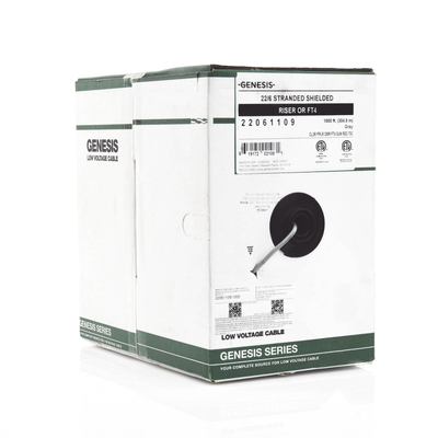 Bobina de 305 Metros de Cable / 6 x 22 AWG Blindado / Riser / Color Gris / Para Aplicaciones de Audio, Seguridad y Control