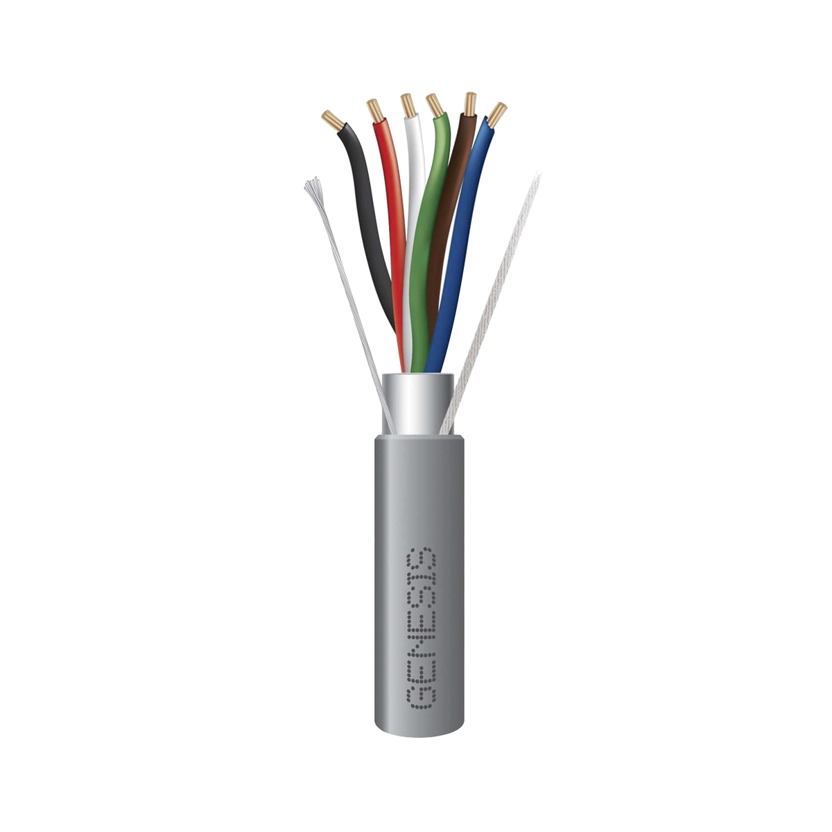 Bobina de 305 Metros (1000 Pies) de Cable / 6 x 22 AWG Blindado / Riser / Color Gris / Para Aplicaciones de Audio, Seguridad y Control