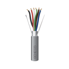 Bobina de 305 Metros (1000 Pies) de Cable / 6 x 22 AWG Blindado / Riser / Color Gris / Para Aplicaciones de Audio, Seguridad y Control