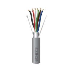 Bobina de 305 Metros de Cable / 6 x 22 AWG Blindado / Riser / Color Gris / Para Aplicaciones de Audio, Seguridad y Control