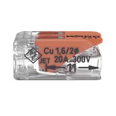 Borna de Conexión WAGO 221-412 / Palancas de Accionamiento / Capacidad 4 mm² / Transparente / CAGE CLAMP® / Compatibilidad con cables AWG 24-12