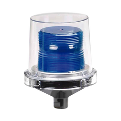 Luces estroboscópicas para lugares peligrosos Electraray® , Homologado UL y cUL para Clase I, División 2, Grupos A, B, C y D; Clase II, División 2, Grupos F y G; Clase III , 12-24 VCD, color Azul, parpadeo predeterminado