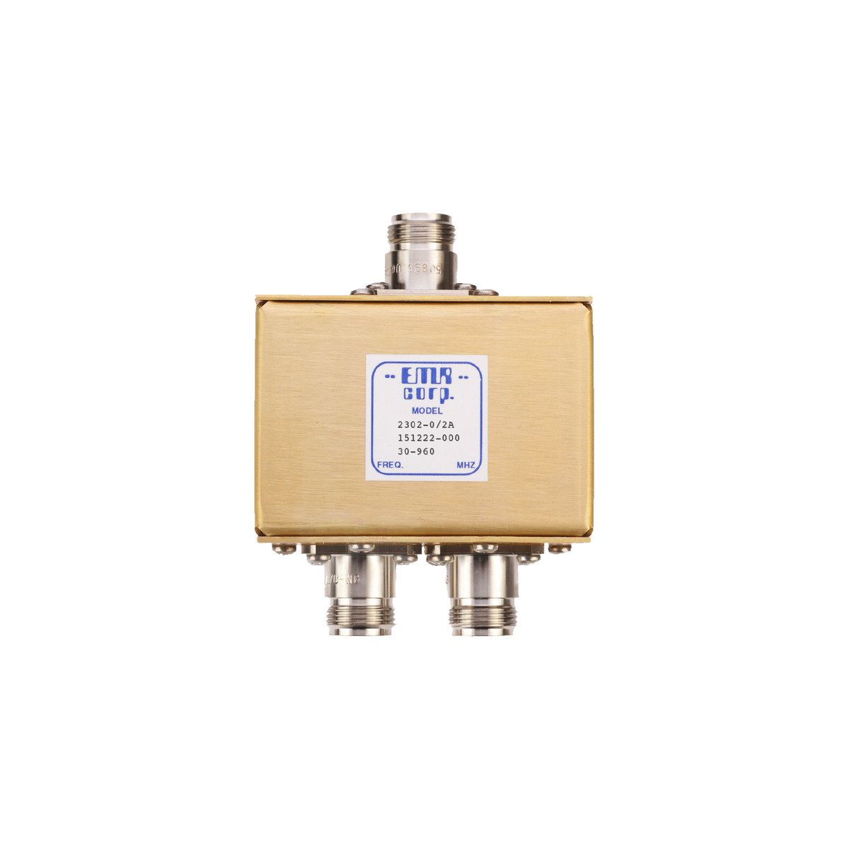 Divisor de Potencia EMR de 2 Vías, 30-960 MHz, 0.5 Watt, Conectores N Hembra.
