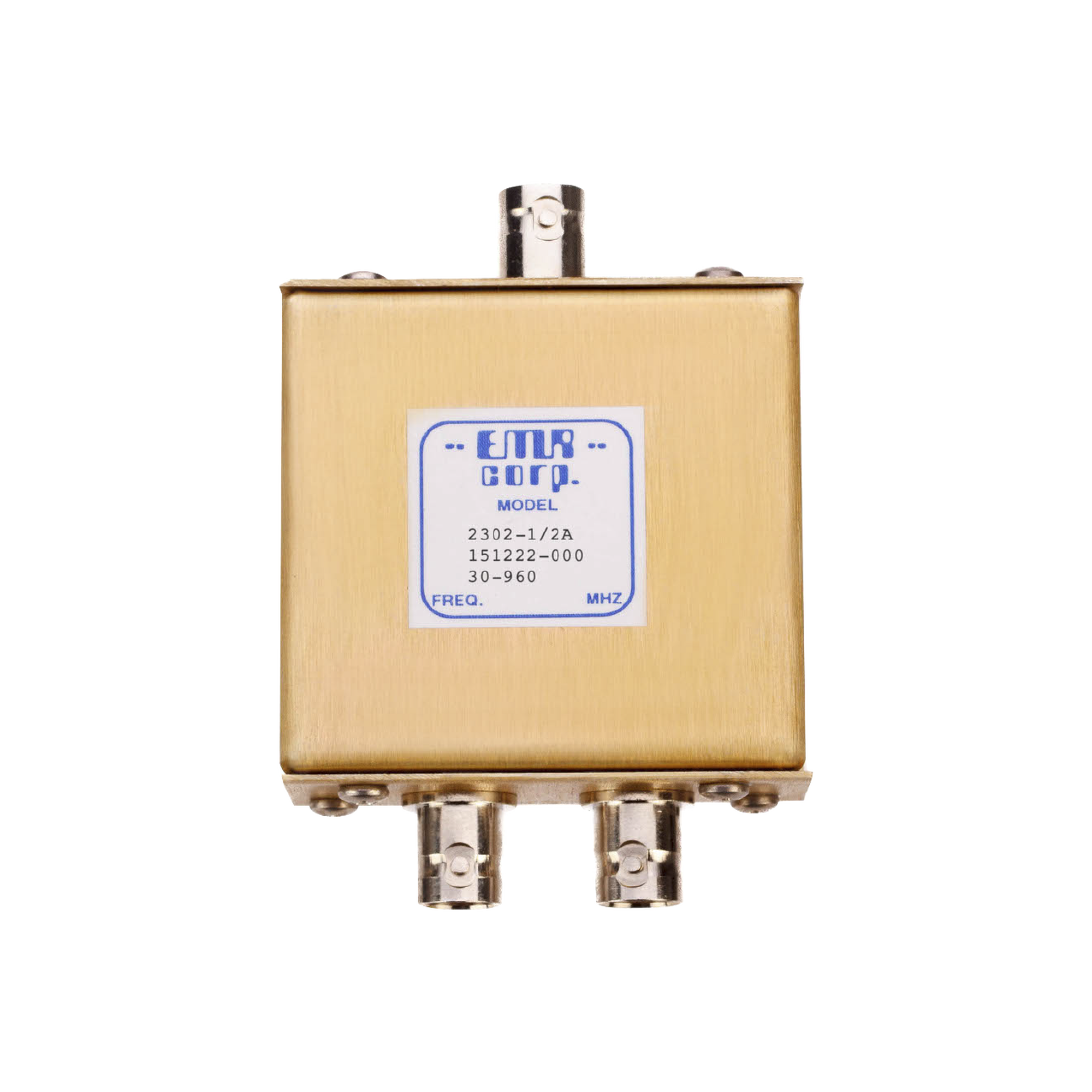 Divisor de Potencia EMR de 2 Vías, 30-960 MHz, 0.5 Watt, Conectores BNC Hembra.