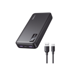 Power Bank 20000mAh | 22.5W | 1 USB-C | 2 USB-A | PD3.0 | QC4.0/3.0/2.0 | FPC | AFC | SPC | PPS | Carga 3 veces más Rápido | Protección Integrada| Material Ignifugo | UL94 V-0 | Pantalla Inteligente | Aprobado por Aerolíneas.