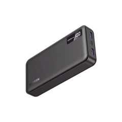 Power Bank 20000mAh | 22.5W | 1 USB-C | 2 USB-A | PD3.0 | QC4.0/3.0/2.0 | FPC | AFC | SPC | PPS | Carga 3 veces más Rápido | Protección Integrada| Material Ignifugo | UL94 V-0 | Pantalla Inteligente | Aprobado por Aerolíneas.