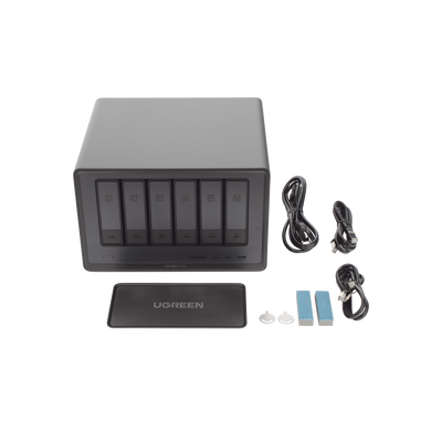 NASync DXP6800 Pro | SO UGOS Pro | Intel® i5 1235u 10-Core™ | 6-Bahias (SATA) Hasta 144TB | 2* M.2 SSD Hasta 16TB | 8GB DDR5 (Exp. a 64GB) | 2 Thunderbolt™4 | 2*10GbE | 1*USB3.2 Gen2 | 2*USB 2.0 | 2*USB 3.2Gen2 | HDMI 2.1 8K | SD 4.0