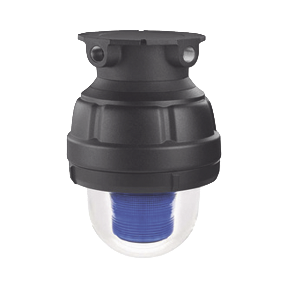 Luz LED, a prueba de explosiones, UL y cUL para Clase I, División 1, Grupo C y D; Clase I, División 2, Grupos A y B; Clase II, División 1, Grupos E, F y G; Clase III, 120-240 VCA, Azul
