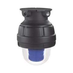 Luz LED, a prueba de explosiones, UL y cUL para Clase I, División 1, Grupo C y D; Clase I, División 2, Grupos A y B; Clase II, División 1, Grupos E, F y G; Clase III, 120-240 VCA, Azul