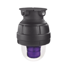 Luz estroboscópica a prueba de explosiones UL y cUL para Clase I, División 1, Grupo C y D; Clase I, División 2, Grupos A y B; Clase II, División 1, Grupos E, F y G; Clase III , 24 Vcd, color Magenta, montaje no incluido