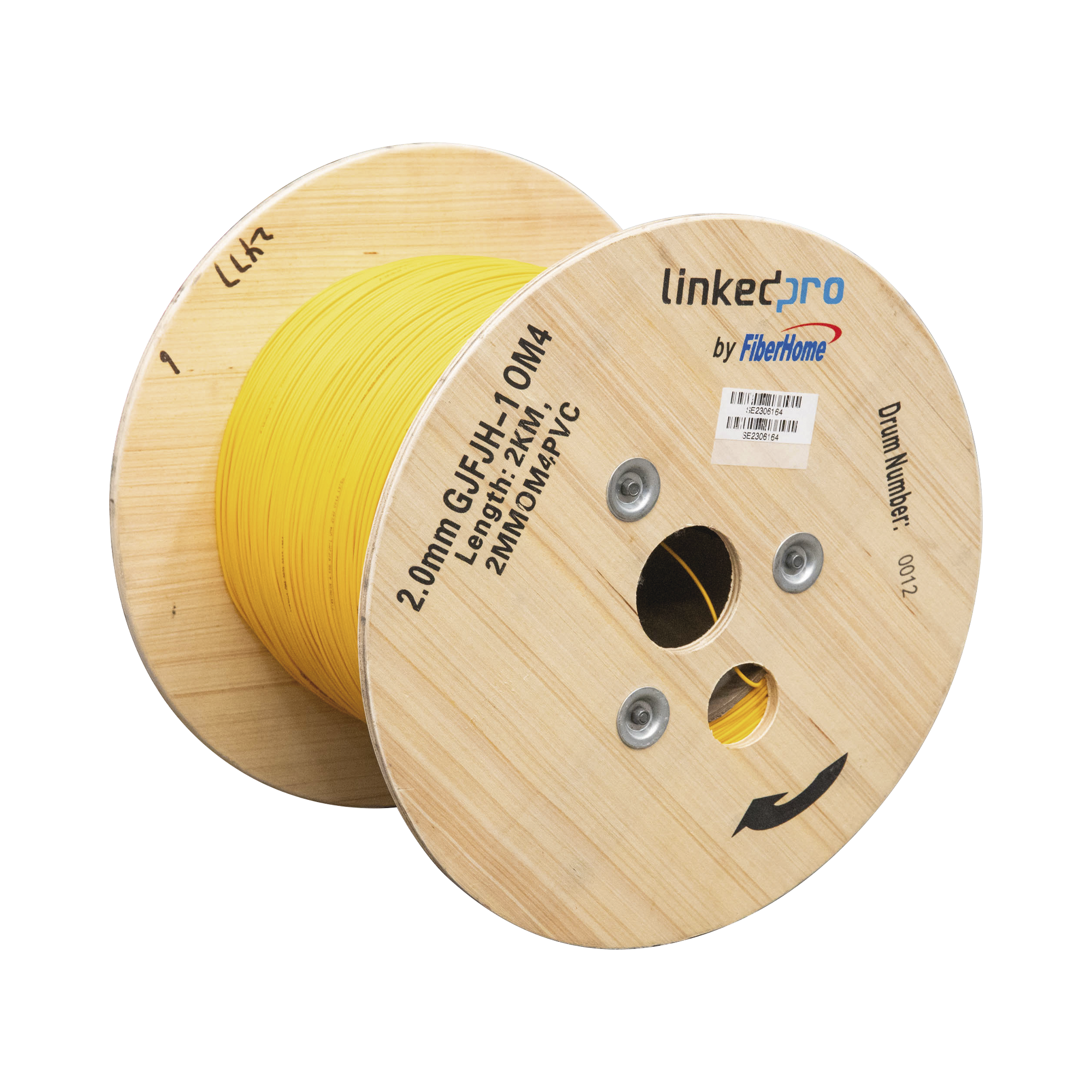 Fibra Óptica Multimodo OM4, 2 mm, Simplex, Tight Buffer, 900 micras, Color Amarillo, Precio Por Metro, (Hasta 2000 Metros en un Solo Tramo de Cable)