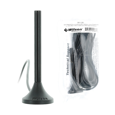 Antena Mini de Montaje Magnético, con cable RG174 y conector SMA macho | Rango de Frecuencias 700-960 MHz, 1710-2270 MHz | Ganancia Máxima 3.1 dB