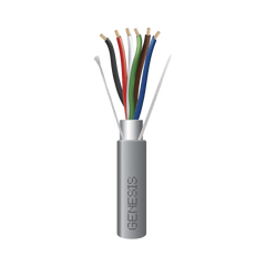 Bobina de 305 Metros (1000 Pies) de Cable  6 x 22 AWG / Blindado / Plenum de Color Gris / Aplicaciones de Audio, Seguridad y Control