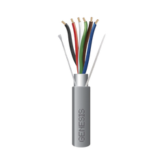 Bobina de 305 Metros de Cable  6 x 22 AWG / Blindado / Plenum de Color Gris / Aplicaciones de Audio, Seguridad y Control