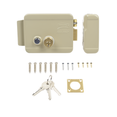 Cerradura Eléctrica / Incluye Llave / Derecha/ Con Botón integrado /Exterior