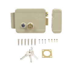 Cerradura Eléctrica / Incluye Llave / Derecha/ Con Botón integrado /Exterior