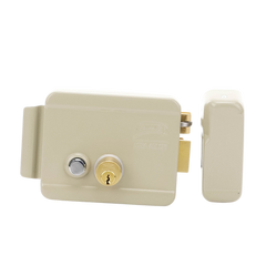 Cerradura Eléctrica / Incluye Llave / Derecha/ Con Botón integrado /Exterior