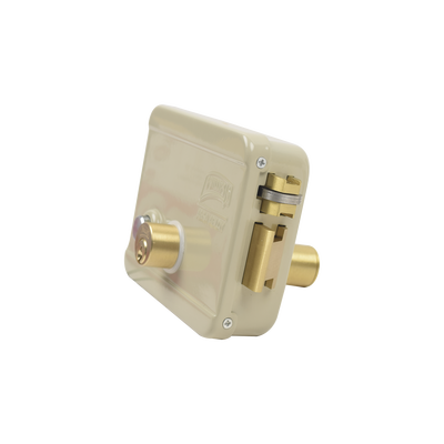 Cerradura Eléctrica / Incluye Llave / Derecha/ Con Botón integrado /Exterior