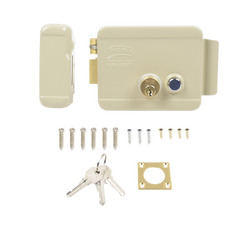 Cerradura Eléctrica / Incluye Llave /Con Botón integrado / Izquierda / Exterior