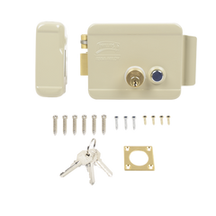 Cerradura Eléctrica / Incluye Llave /Con Botón integrado / Izquierda / Exterior