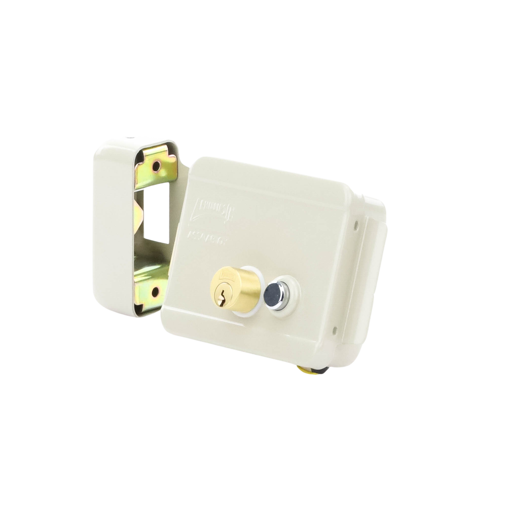 Cerradura Eléctrica / Incluye Llave /Con Botón integrado / Izquierda / Exterior