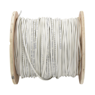 Carrete de 152 Metros de Cable / 2 x 16 AWG / BLINDADO / PLENUM / Color Blanco / Para Aplicaciones de Audio, Seguridad y Control
