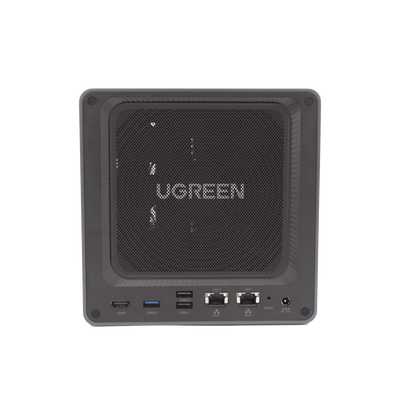 NAS UGREEN NASync DXP4800 Plus / Procesador Intel Pentium Gold 8505 5 Núcleos / 4 Bahías SATA + 2 M.2 NVMe PCIe 4.0 / 8GB DDR5 Expandible a 64GB / 10GbE + 2.5GbE / USB 3.2 Gen 2 Tipo C / HDMI 4K / Sistema Almacenamiento Conectado Red