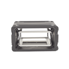Gabinete Plástico Móvil con Amortiguador con Rack de 19", 4 Unidades.