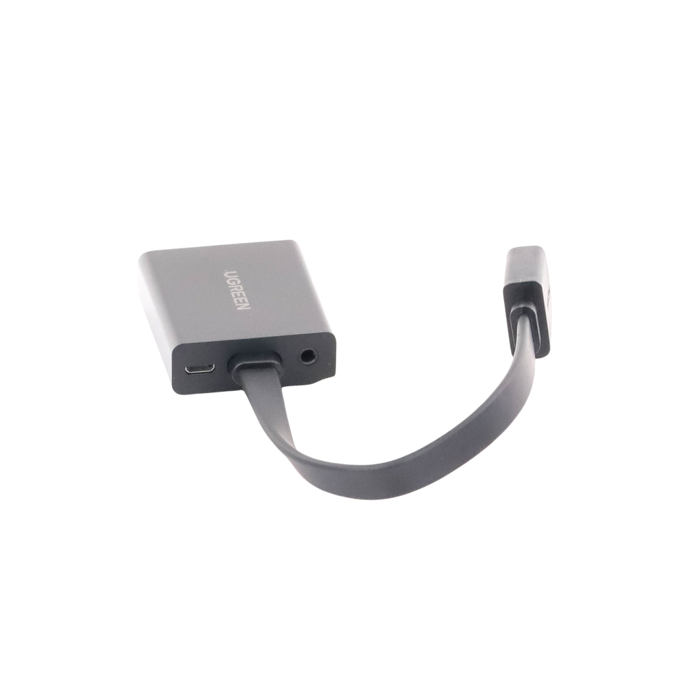 Adaptador HDMI a VGA / Resolución 1080P / Audio 3.5mm / Con Puerto Micro USB para Alimentación / Plug & Play / No Requiere Controlador / ABS / Flexible y Duradero