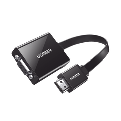 Adaptador HDMI a VGA / Resolución 1080P / Audio 3.5mm / Con Puerto Micro USB para Alimentación / Plug & Play / No Requiere Controlador / ABS / Flexible y Duradero