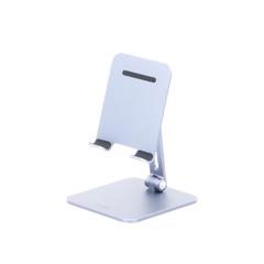 Soporte de Aluminio para IPad & Tablet | Plegable |Angulo Ajustable de 180° y 270° | Base Antideslizante | Protección  de Silicona | Amplia Compatibilidad con dispositivos de 7.9'' a 12.9'' | Aluminio Solido | Color Gris