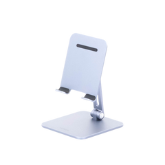 Soporte de Aluminio para IPad & Tablet | Plegable |Angulo Ajustable de 180° y 270° | Base Antideslizante | Protección  de Silicona | Amplia Compatibilidad con dispositivos de 7.9'' a 12.9'' | Aluminio Solido | Color Gris
