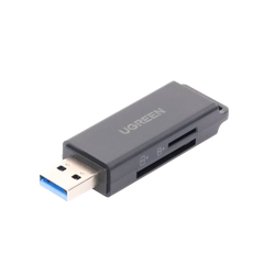 Lector de tarjetas SD portátil USB 3.0 de doble ranura / adaptador de tarjeta de memoria flash concentrador para TF SD Micro SD SDXC SDHC MMC RS-MMC Micro SDXC Micro SDHC UHS-I