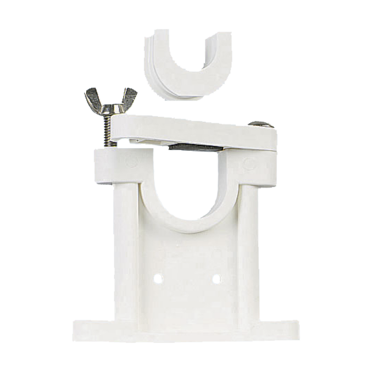 Soporte para antenas de 1 1/2 ", 1 1/8" y 1" de diametro, utilizando el adaptador incluido.