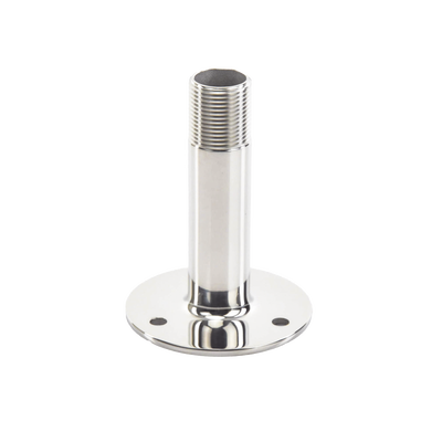 Montaje recto de acero inoxidable de 4 pulgadas de alto y 3 de base.