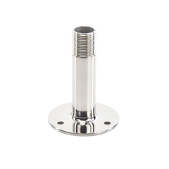 Montaje recto de acero inoxidable de 4 pulgadas de alto y 3 de base.