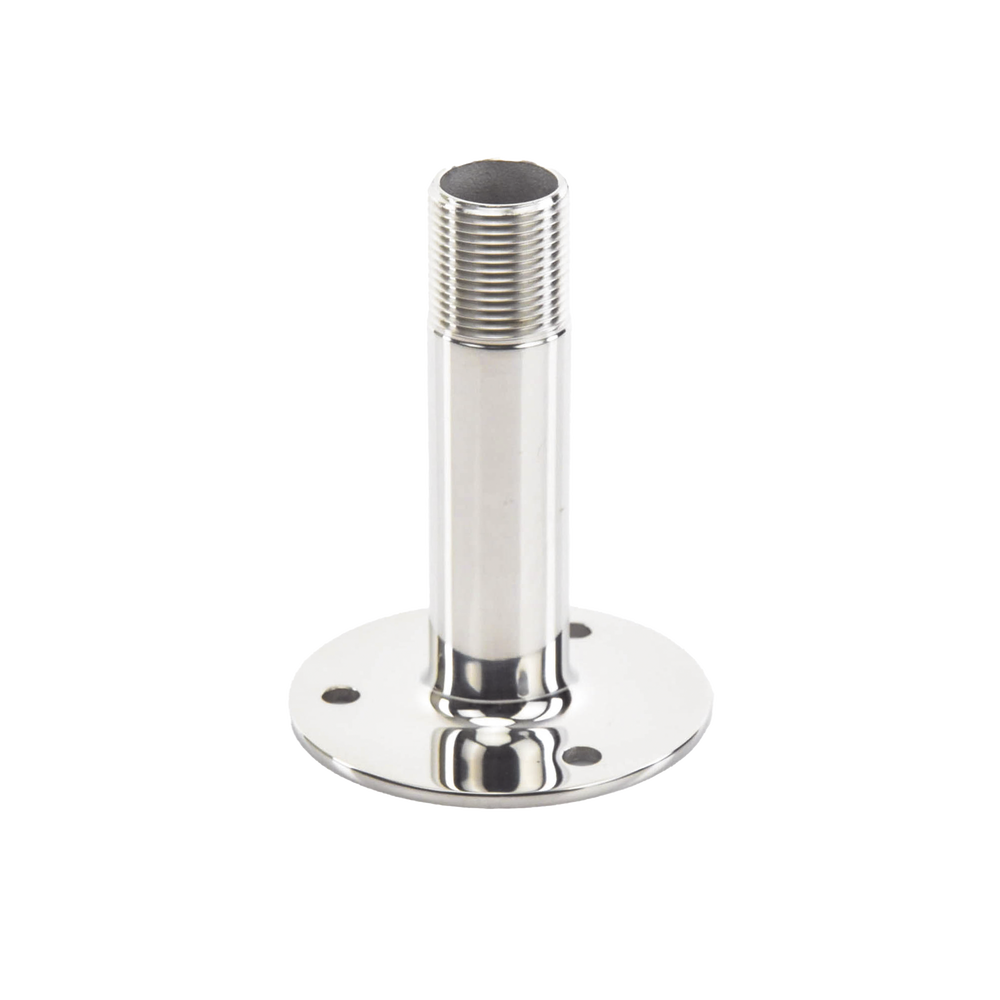 Montaje Recto de Acero Inoxidable / de 4 pulgadas de Alto y 3 de Base / Rosca 1-1/4