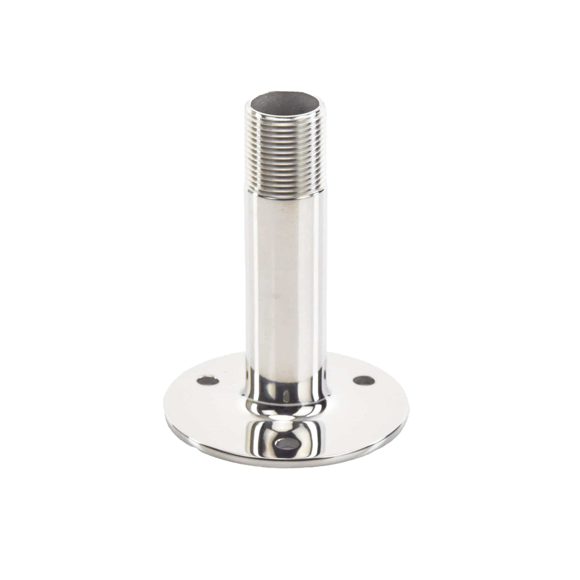 Montaje Recto de Acero Inoxidable / de 4 pulgadas de Alto y 3 de Base / Rosca 1-1/4