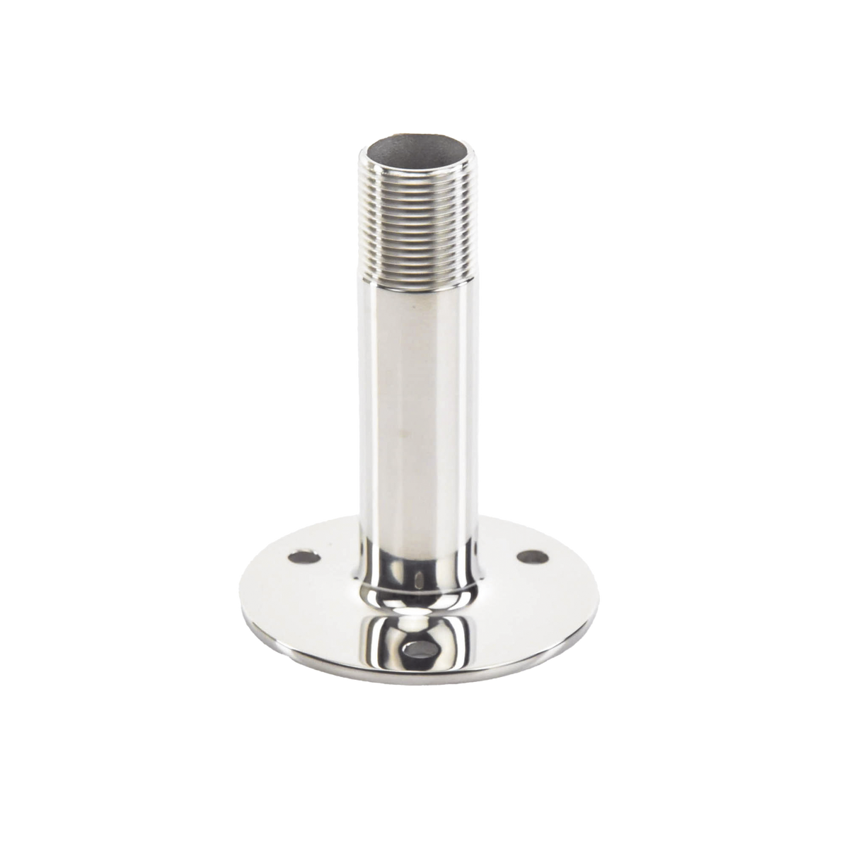 Montaje Recto de Acero Inoxidable / de 4 pulgadas de Alto y 3 de Base / Rosca 1-1/4
