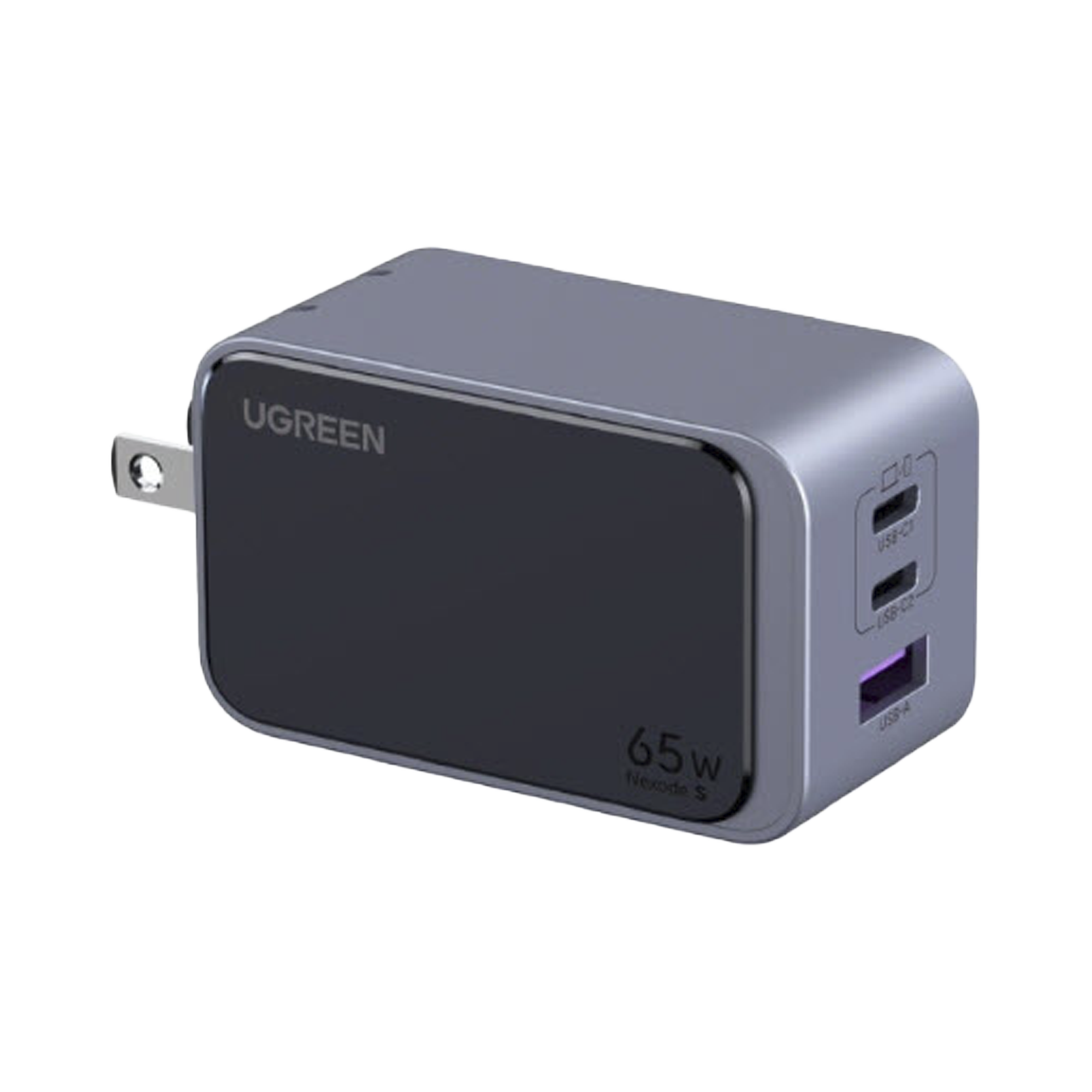 Cargador de 65W serie Nexode S | 3 Puertos de Carga Rápida | 2 USB-C | 1 USB-A | Tecnología GaN II | PD3.0 | QC4.0 | FCP/SCP/AFC/PPS/PPS2.0 | Tecnología de Protección Térmica | Optimiza la Carga | Carcasa Ignifuga.