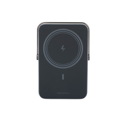 Power Bank Serie UNO Inalambrico | 10000mAh | 7.5W/20W  |  Con Emojis de Estado | Carga Rápida USB-C Bidireccional  | Pantalla TFT  Inteligente | Con Holder | Color Grey.